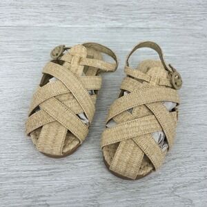 FARM Rio Woven Raffia Sandals Adjustable Buckle Straps Summer Womens 8.5‎